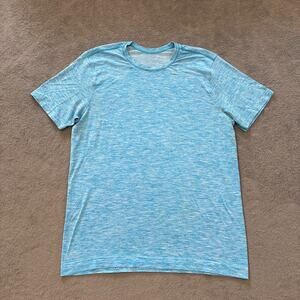 Lululmon Light Blue Swiftly Tech Crew Neck Shortsleeve Athletic Shirt Men Size L